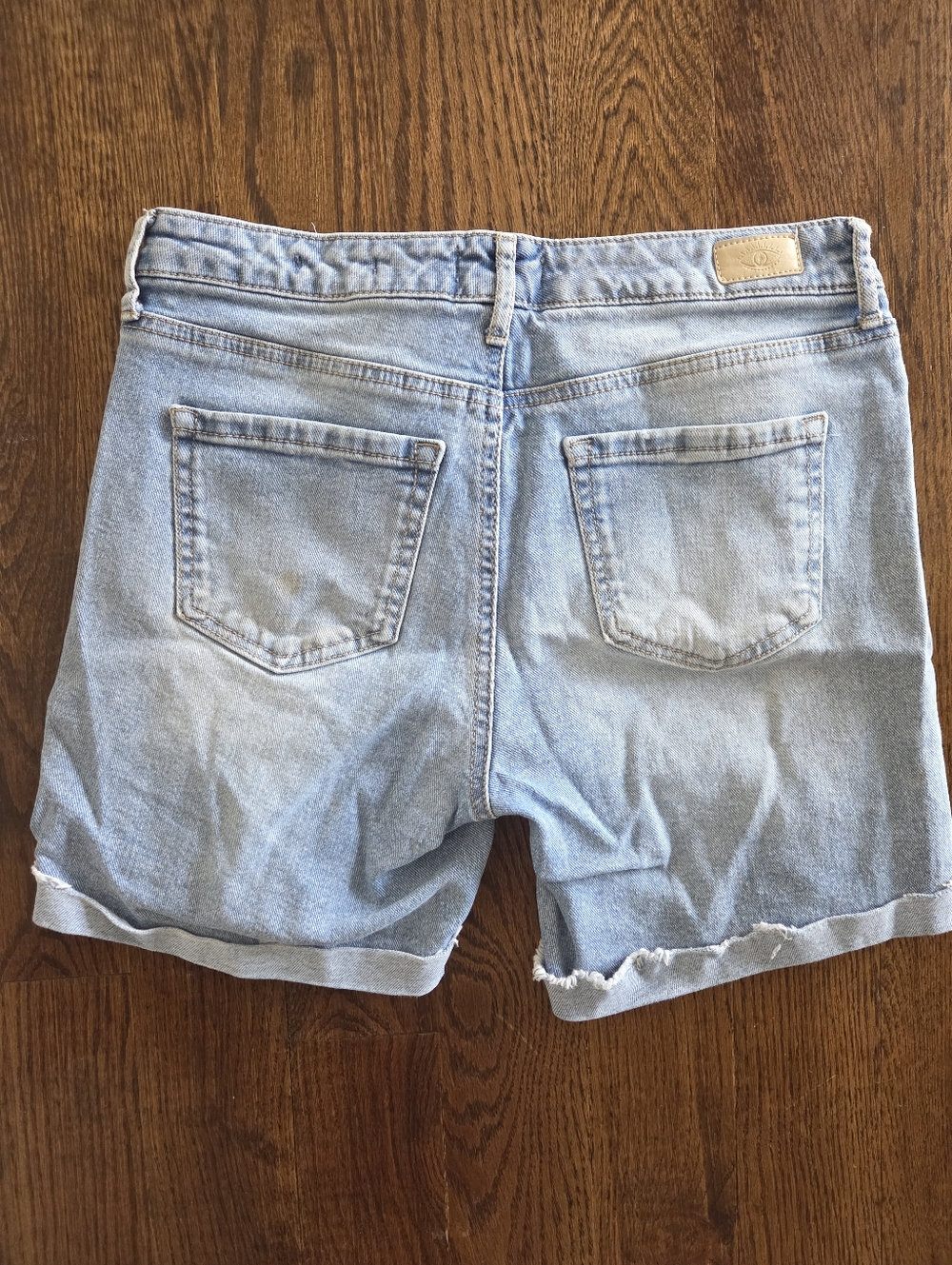 Light Blue Sofia Distressed Denim Women's Shorts - Picture 4 of 5